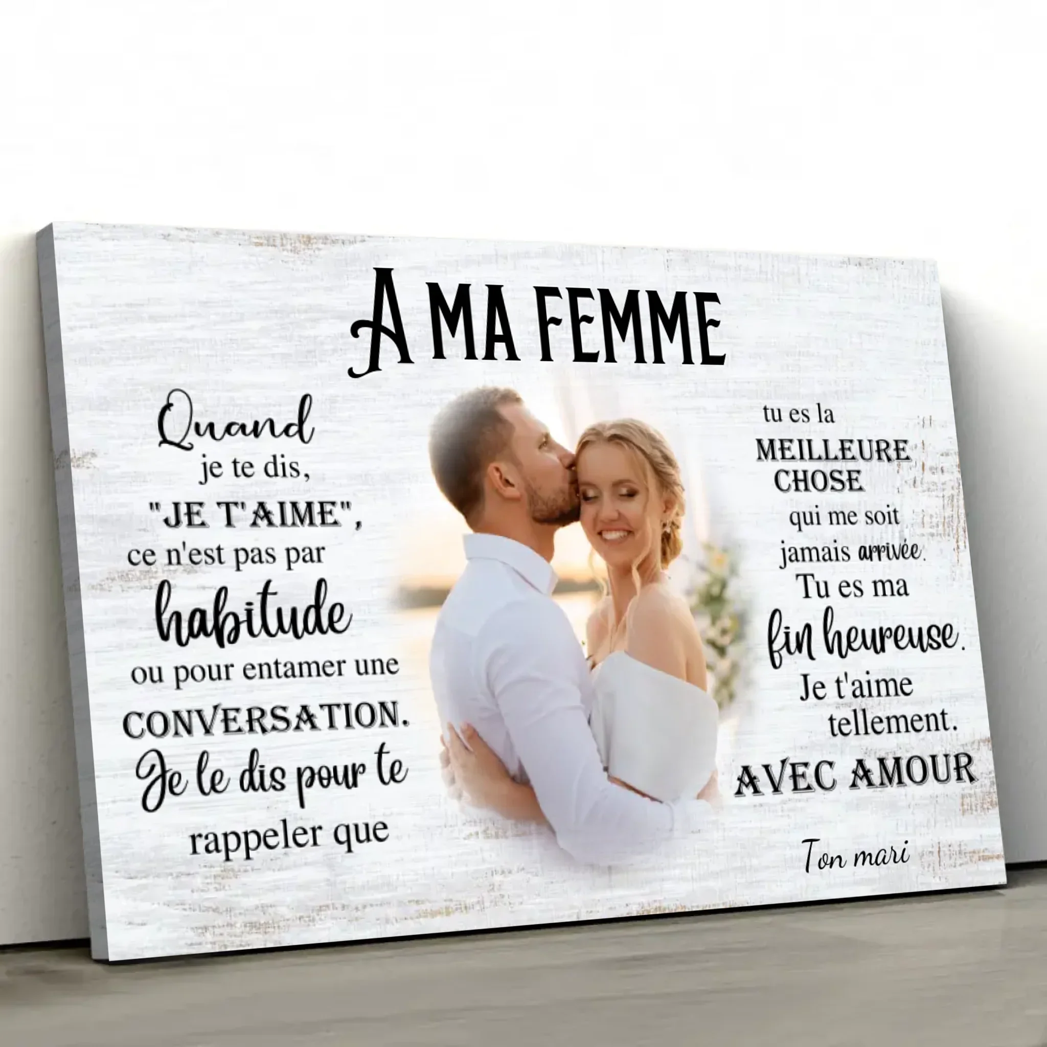 Toile personnalisée "A ma femme" - Image 3