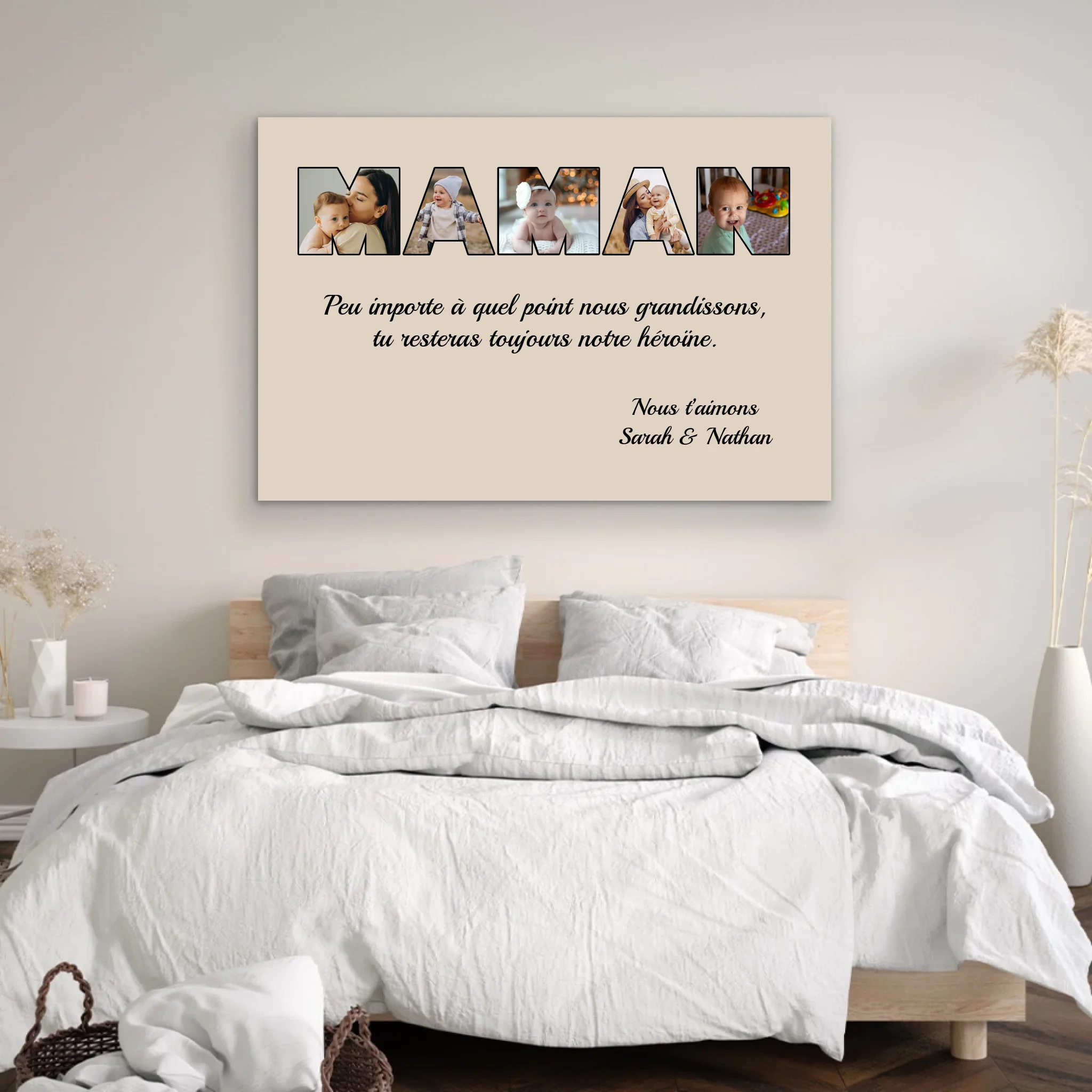 Toile personnalisée "Maman reste mon héroïne" - Image 3