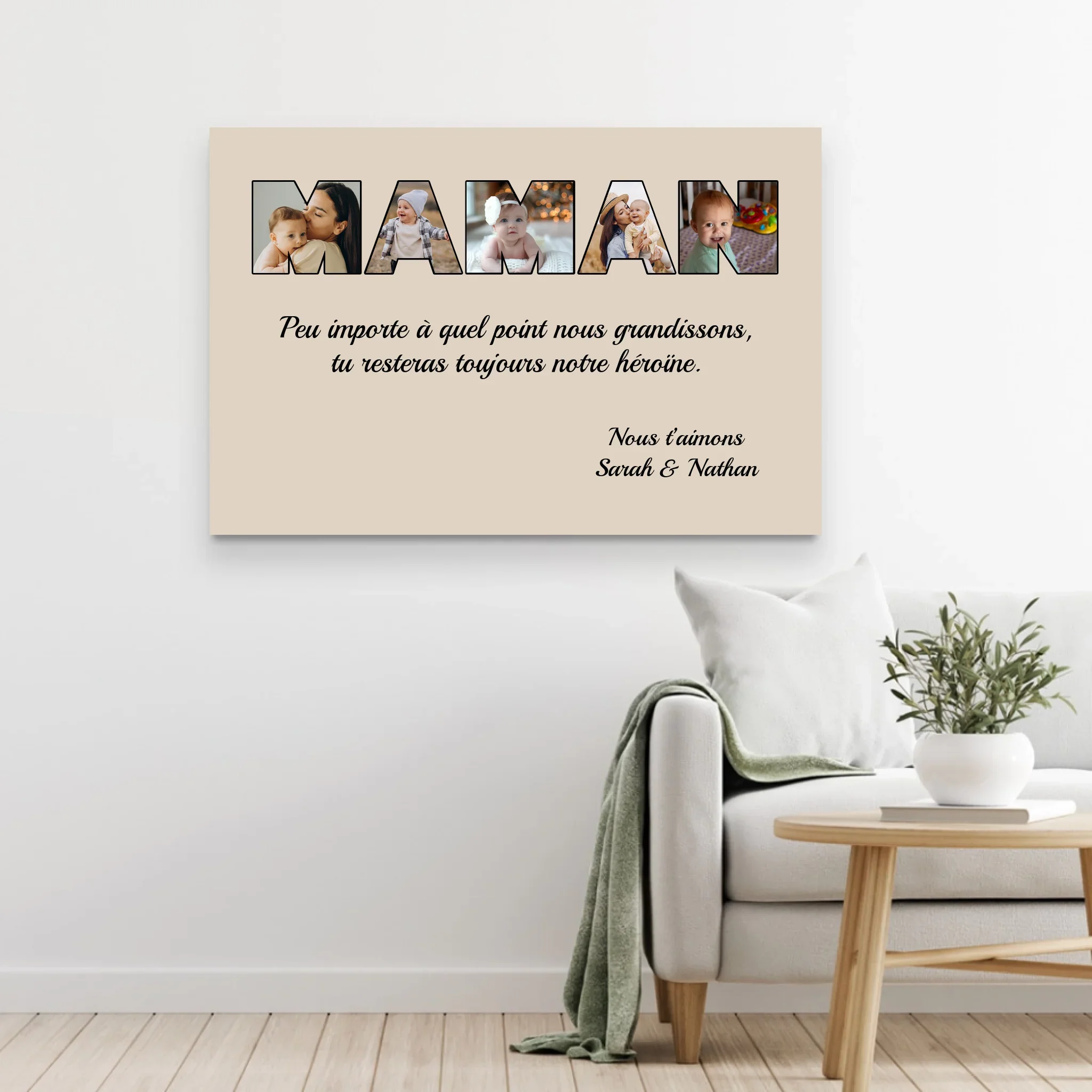 Toile personnalisée "Maman reste mon héroïne" - Image 5