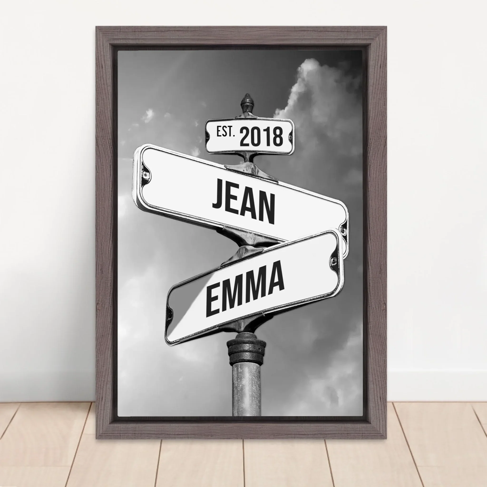 Toile personnalisée "Panneau de signalisation vintage pour couples" - Image 5