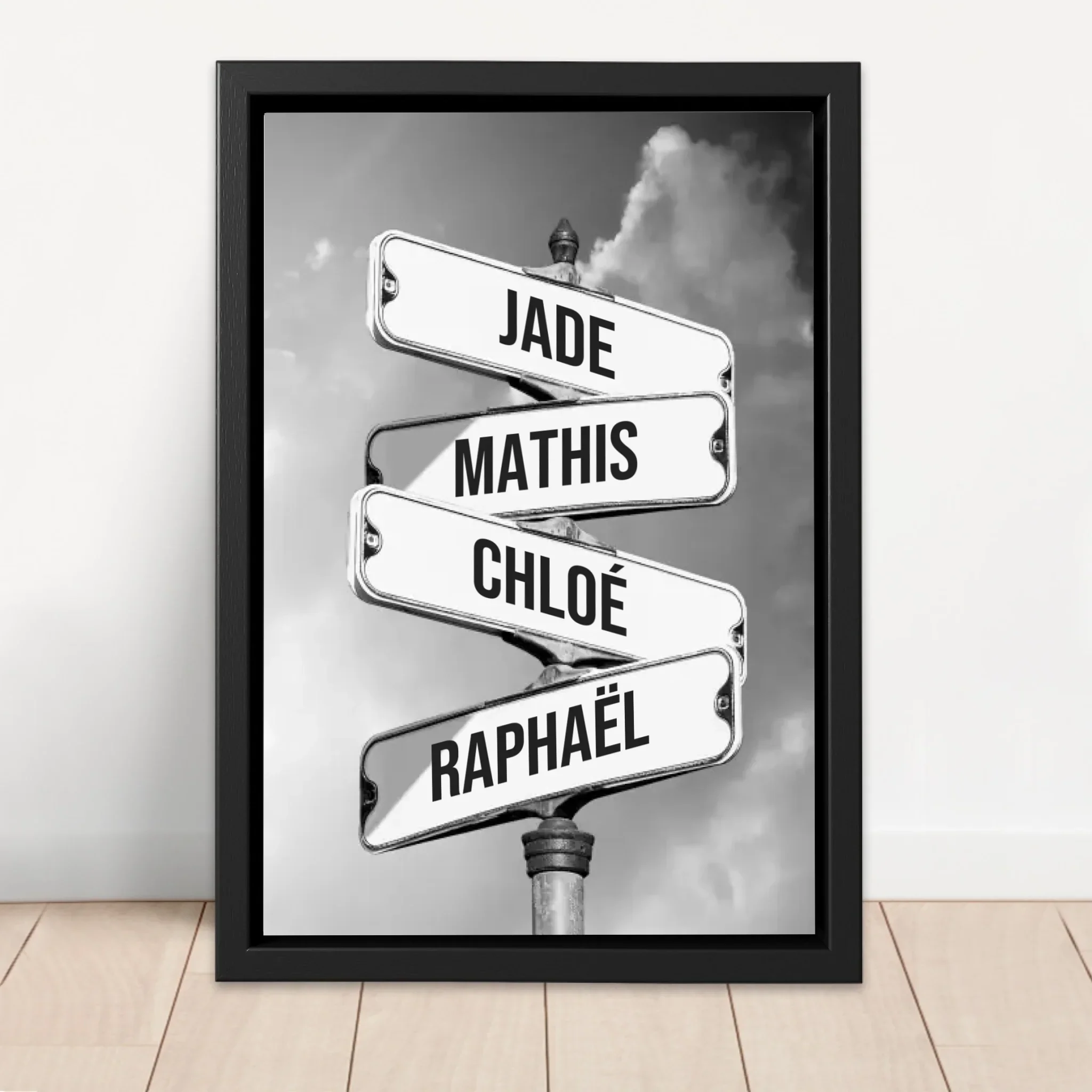 Toile personnalisée "Panneau de signalisation vintage pour les familles" - Image 4