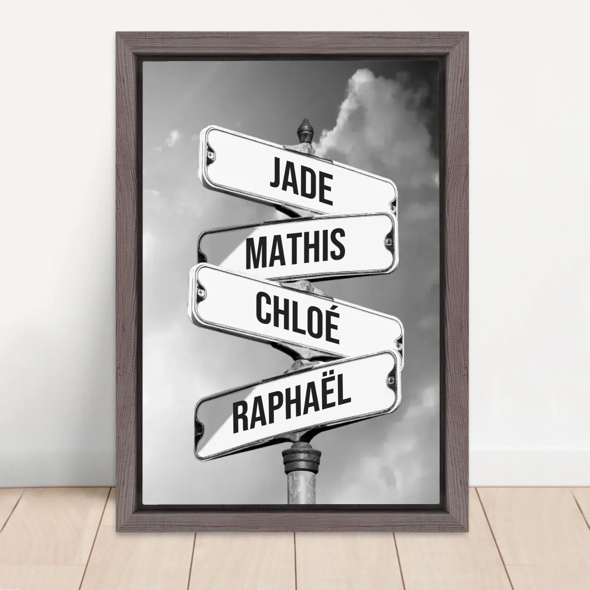 Toile personnalisée "Panneau de signalisation vintage pour les familles" - Image 5