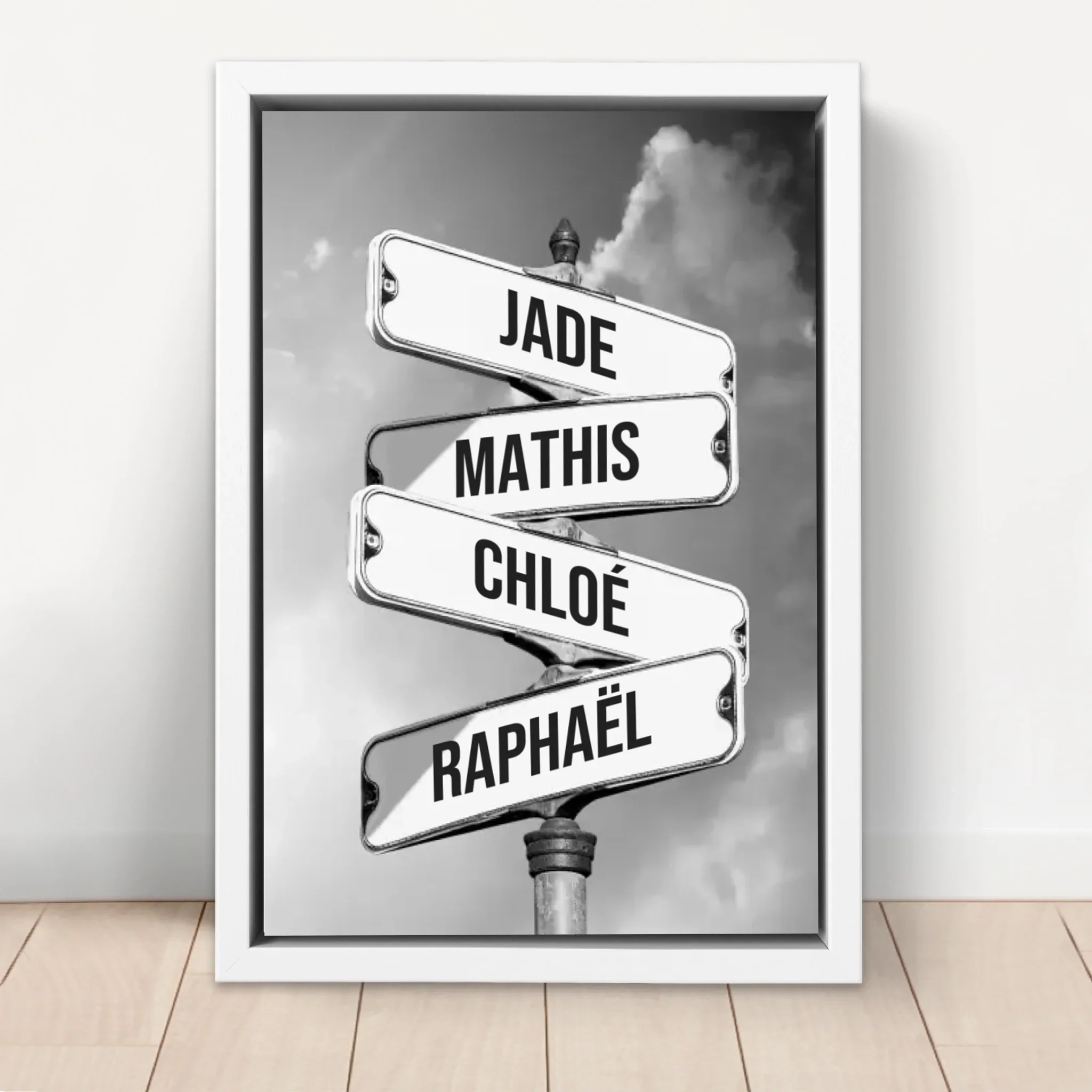 Toile personnalisée "Panneau de signalisation vintage pour les familles" - Image 6