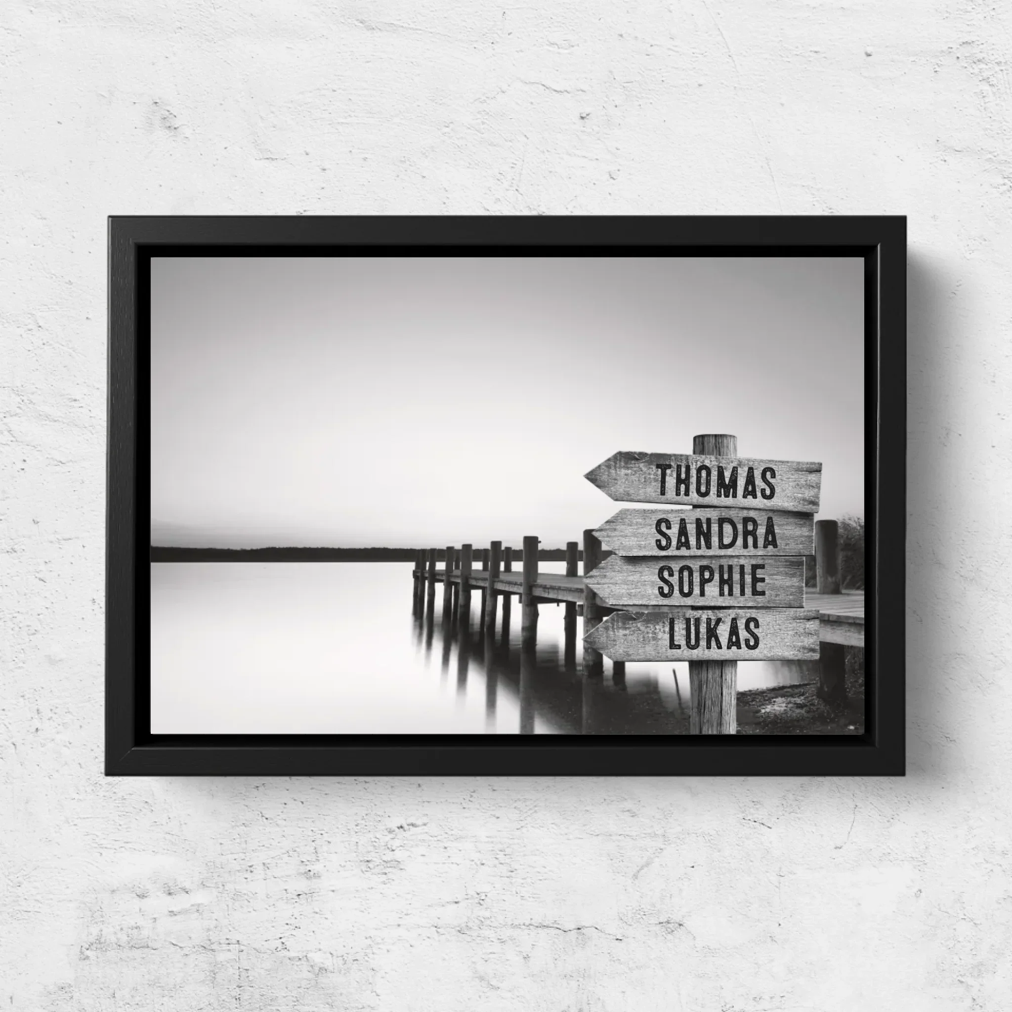 Toile personnalisée "Panneau indicateur au bord du lac" - Image 6