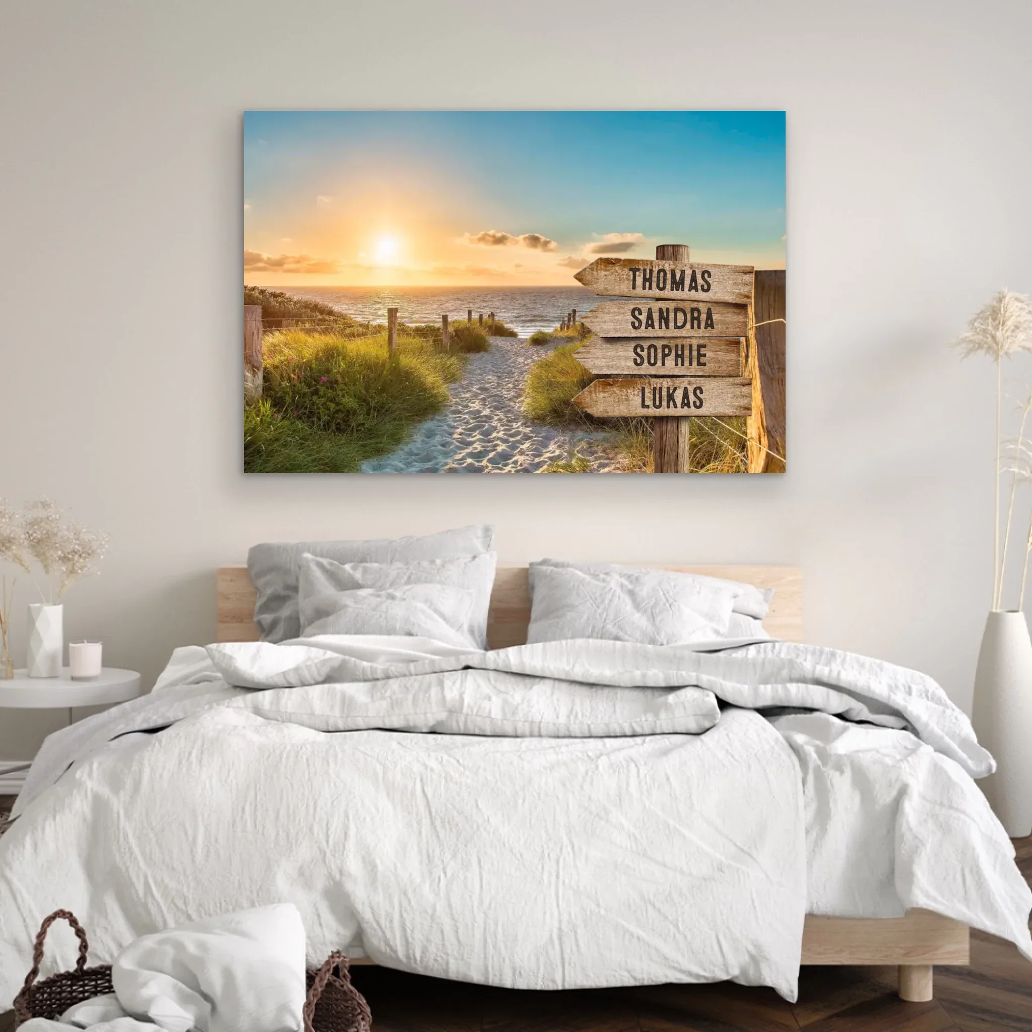 Toile personnalisée "Panneau indicateur sur la plage" - Image 4