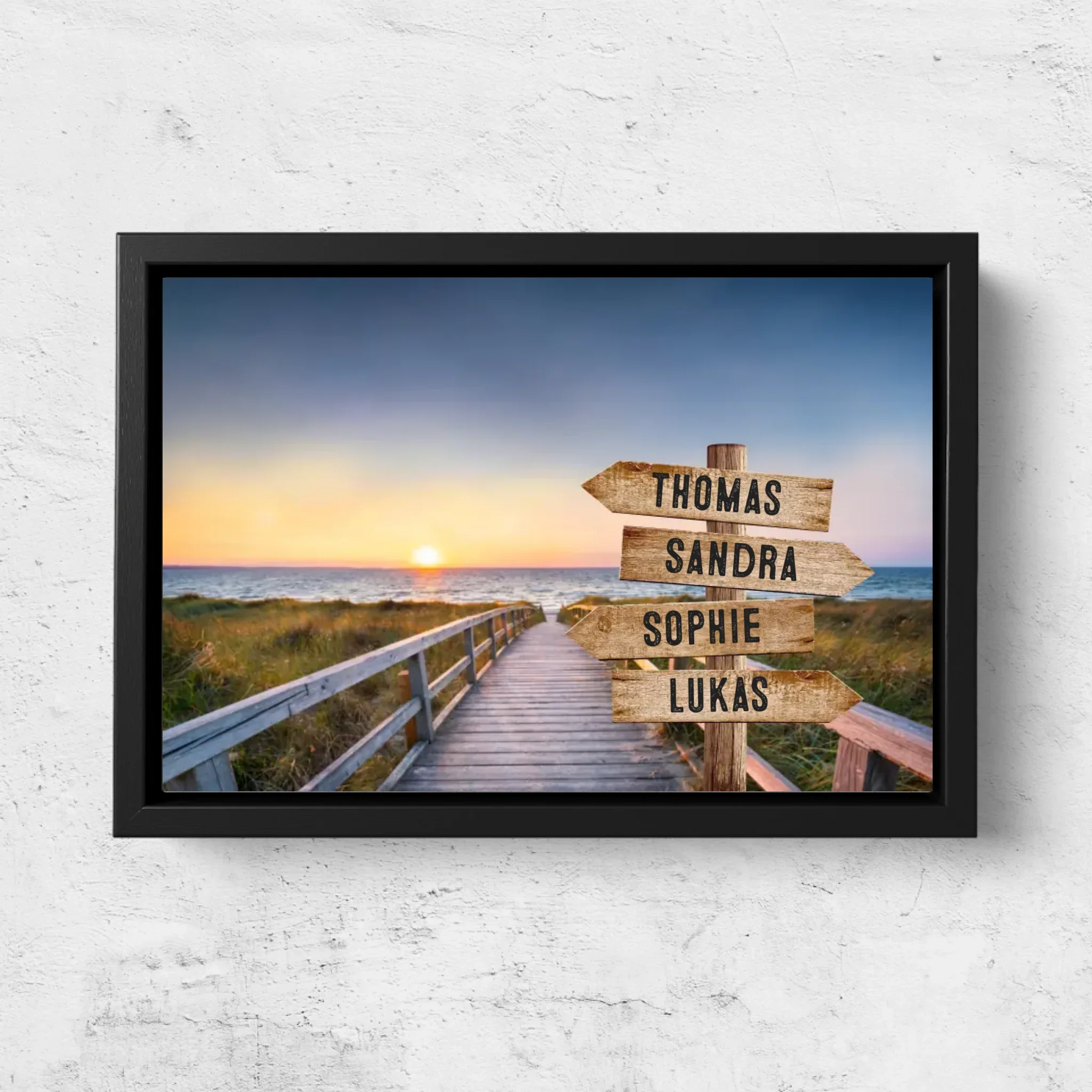 Toile personnalisée "Panneau indicateur sur le chemin de la plage" - Image 6