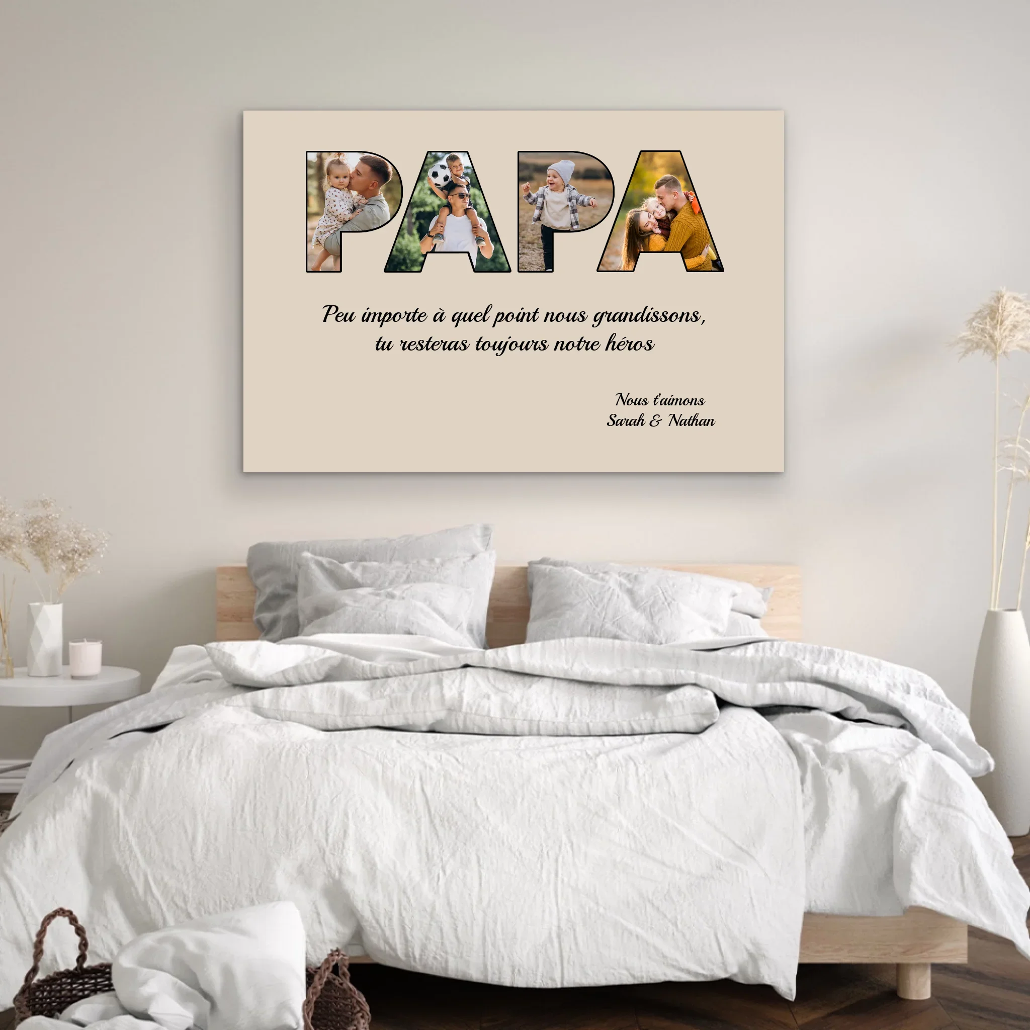 Toile personnalisée "Papa reste mon héros" - Image 3