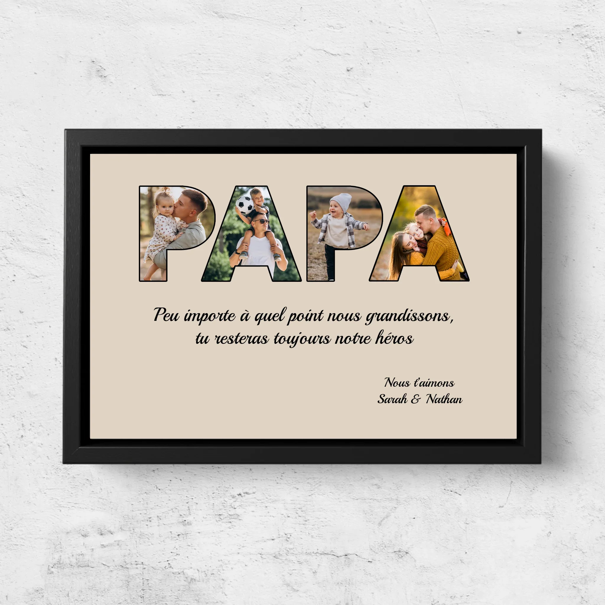 Toile personnalisée "Papa reste mon héros" - Image 6