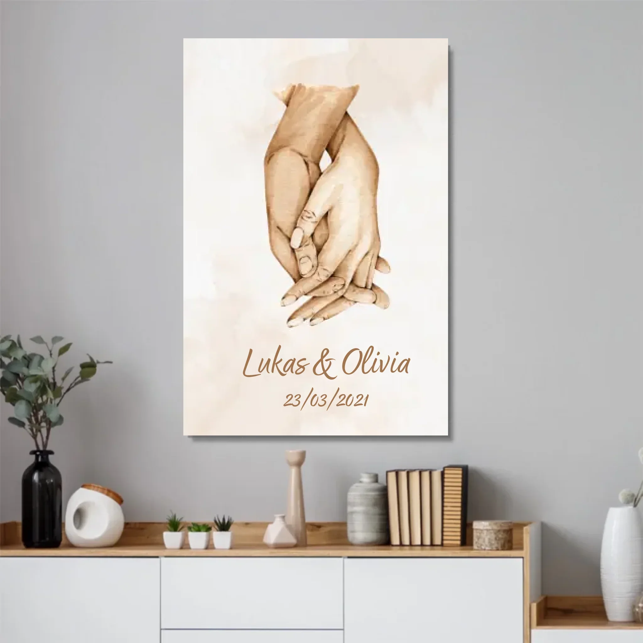 Poster personnalisé “Main dans la main” - Image 2
