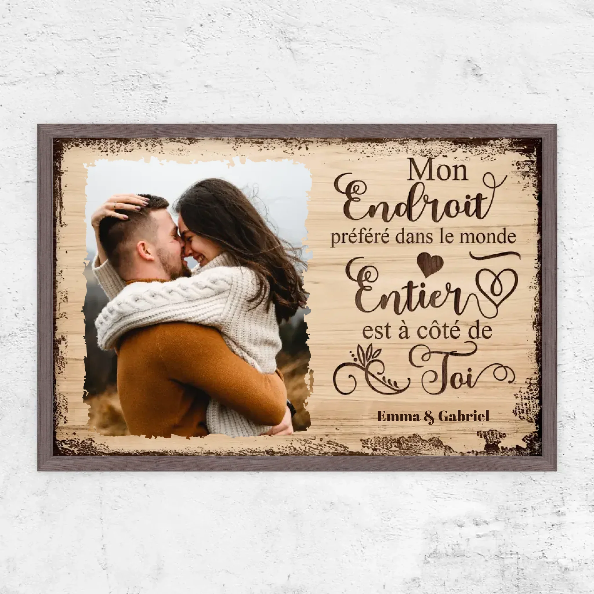 Poster personnalisé “Mon endroit préféré est à côté de toi avec photo” - Image 11