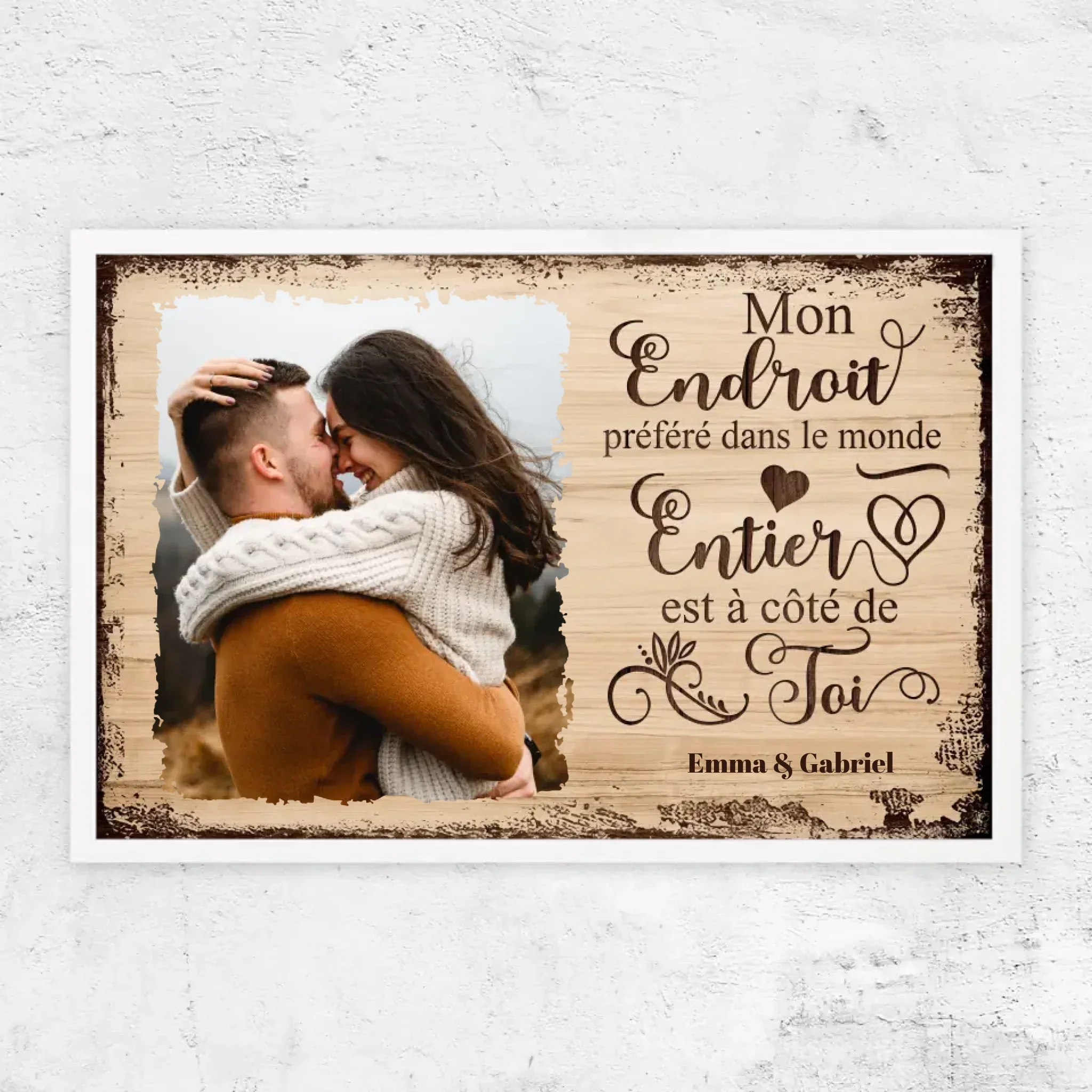 Poster personnalisé “Mon endroit préféré est à côté de toi avec photo” - Image 15