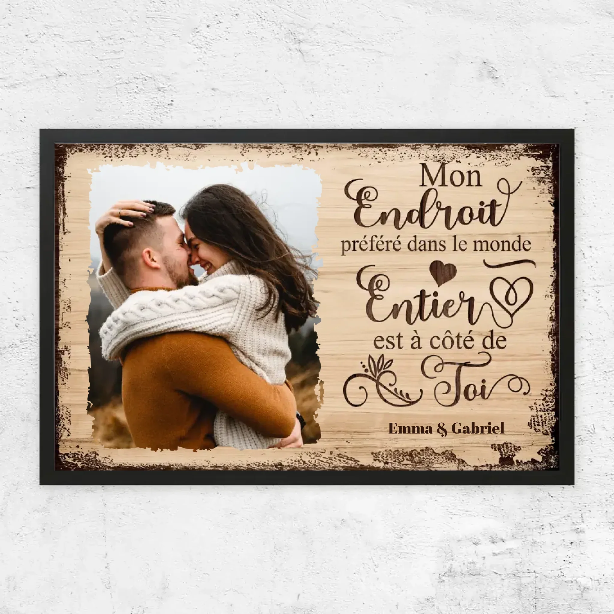 Poster personnalisé “Mon endroit préféré est à côté de toi avec photo” - Image 7