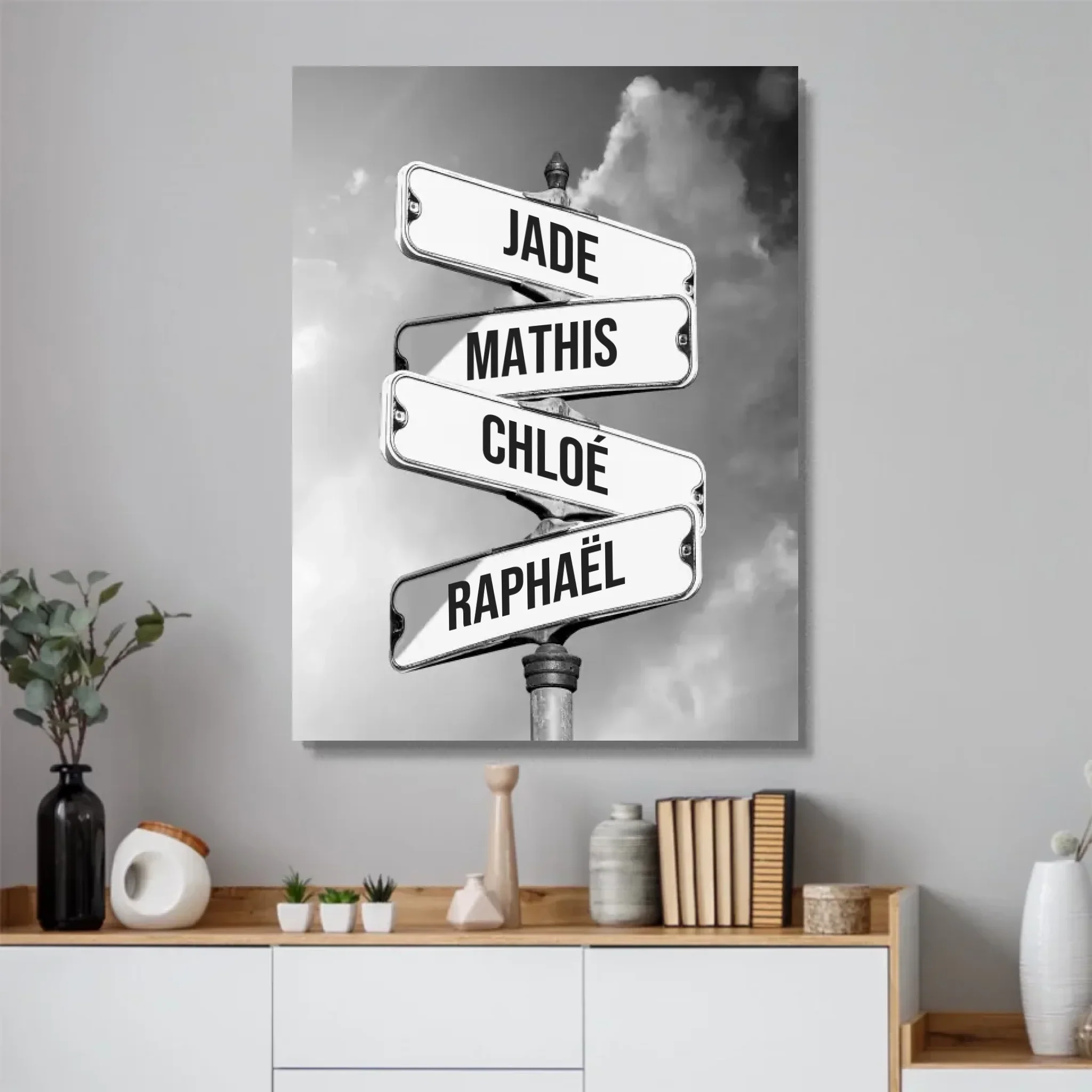 Poster personnalisé "Panneau de signalisation vintage pour les familles" - Image 4
