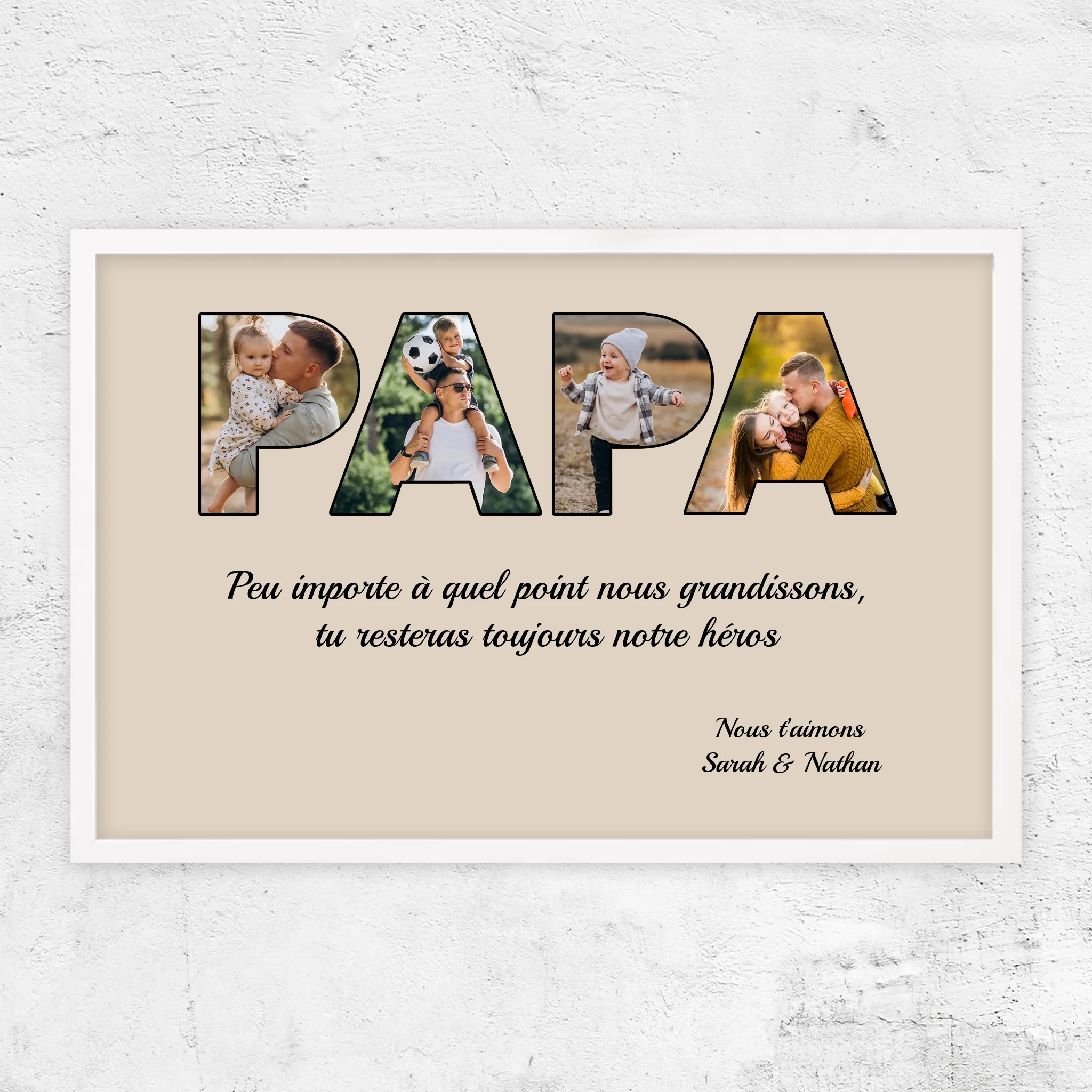 Poster personnalisé "Papa reste mon héros" - Image 15