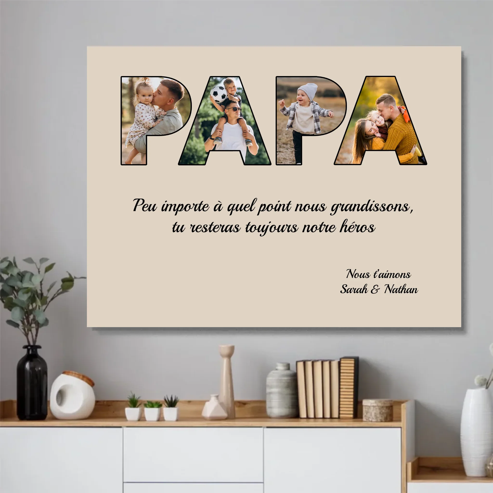 Poster personnalisé "Papa reste mon héros" - Image 4