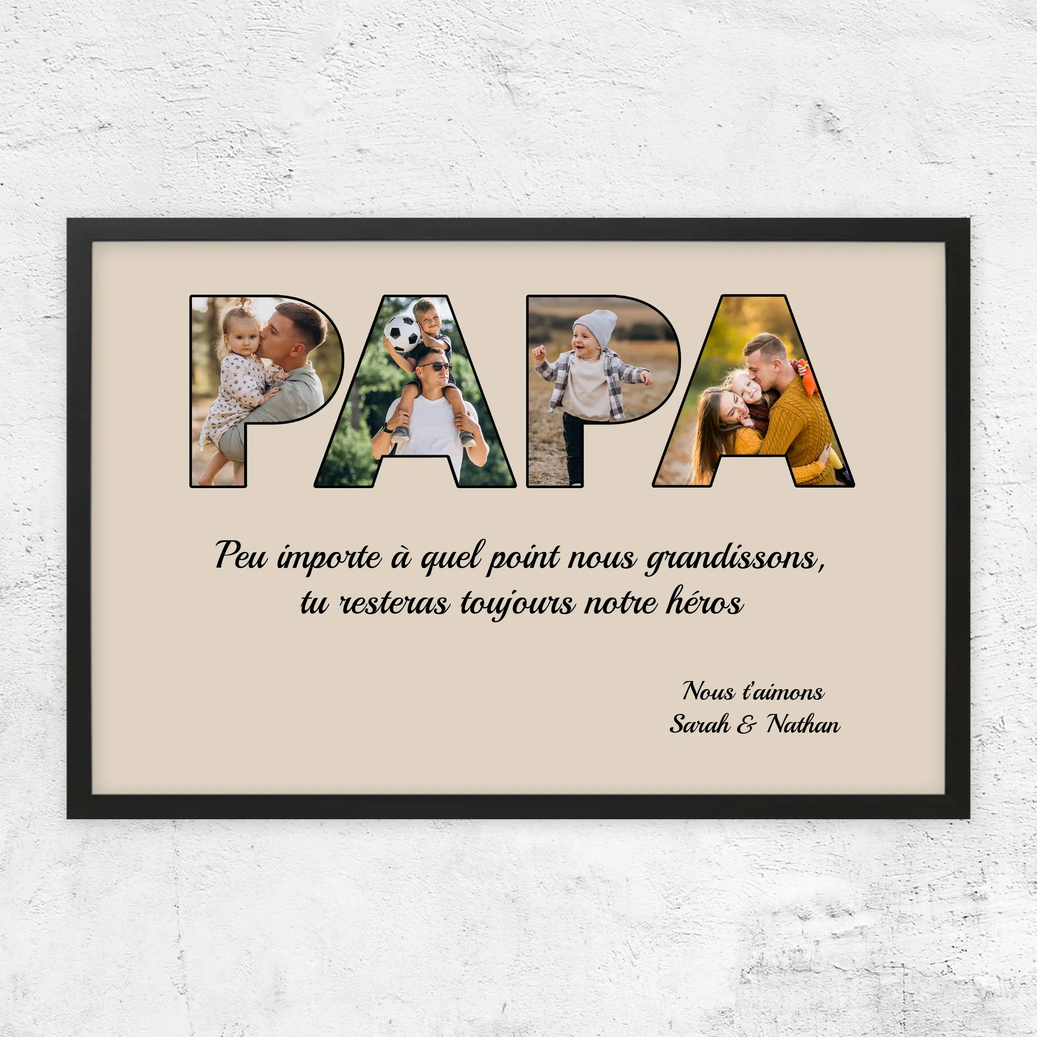Poster personnalisé "Papa reste mon héros" - Image 7