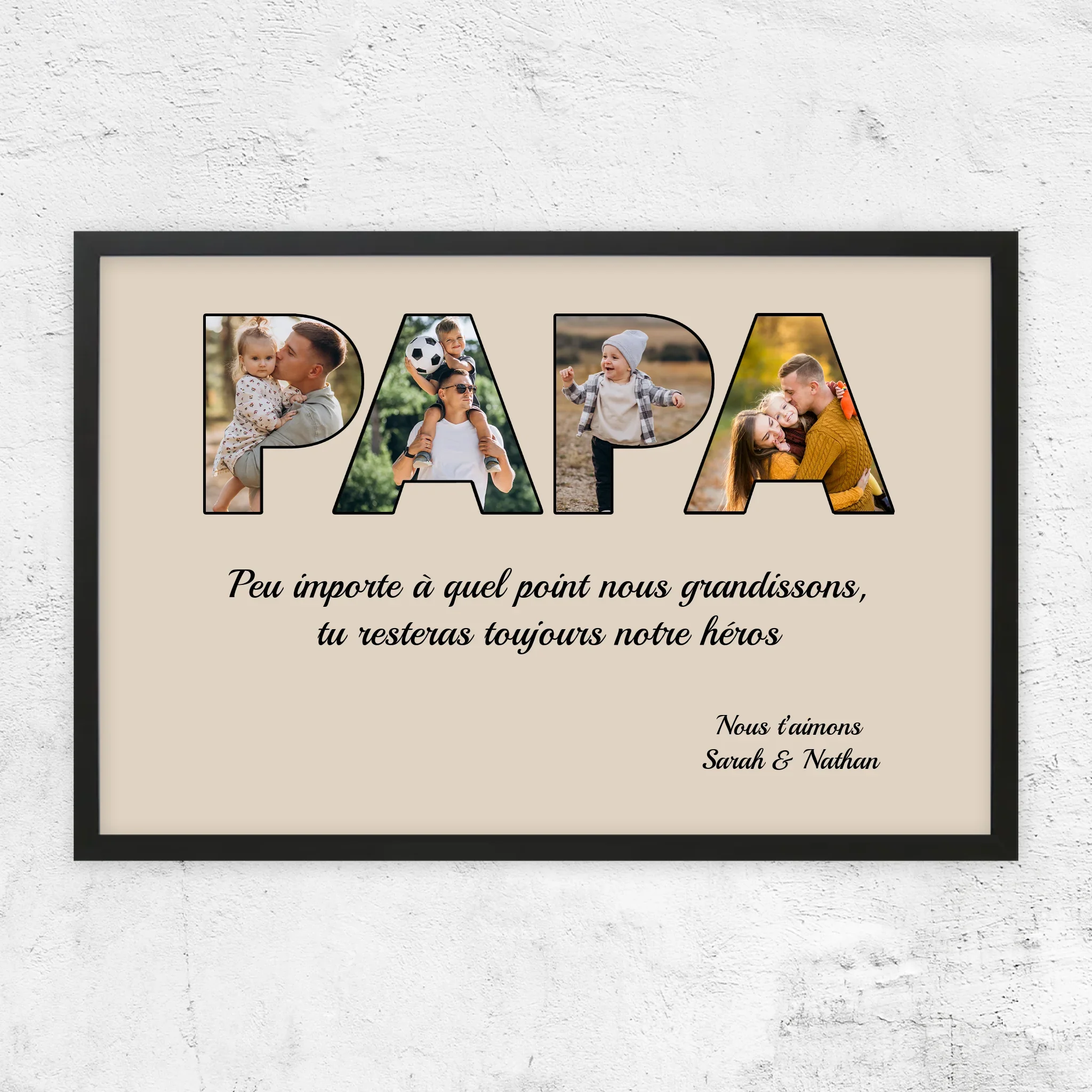 Poster personnalisé "Papa reste mon héros" - Image 8