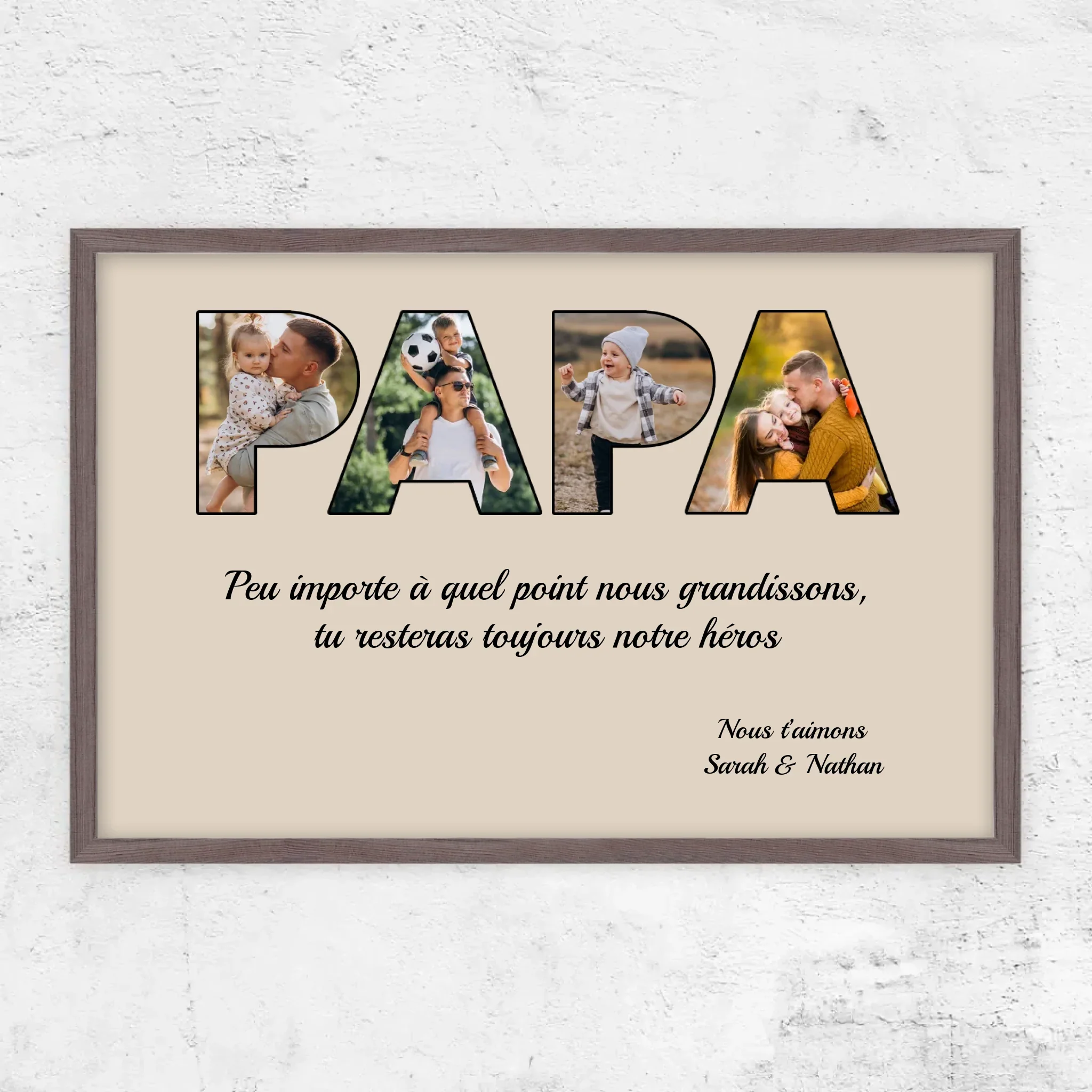 Poster personnalisé "Papa reste mon héros" - Image 9