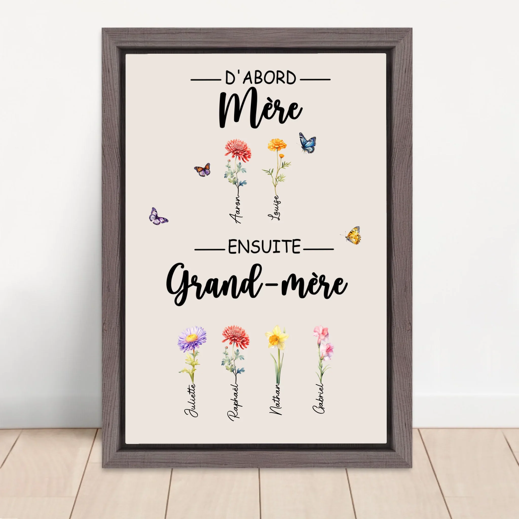 Toile personnalisée "D'abord maman, ensuite grand-mère" - Image 5