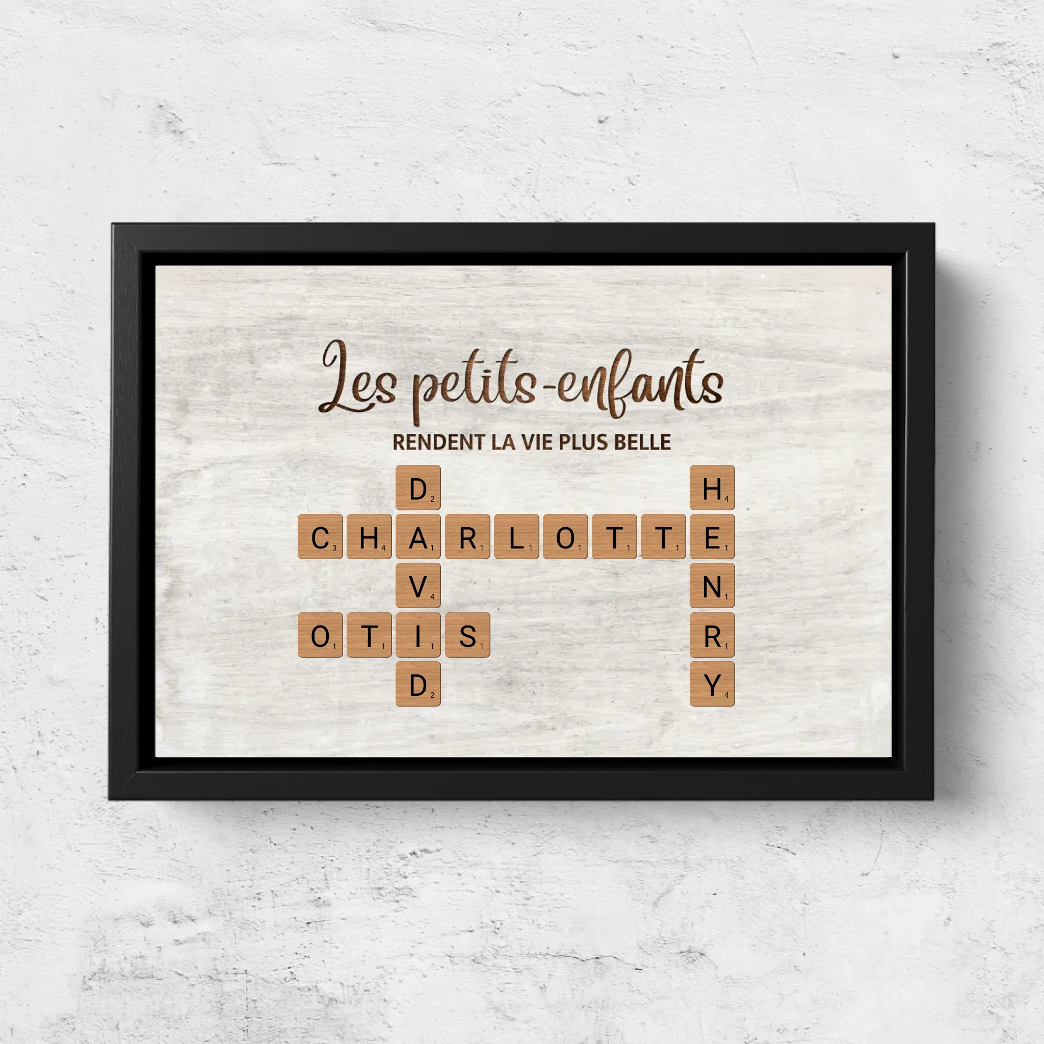 Toile personnalisée “Les petits-enfants rendent la vie plus belle - mots croisés” - Image 5