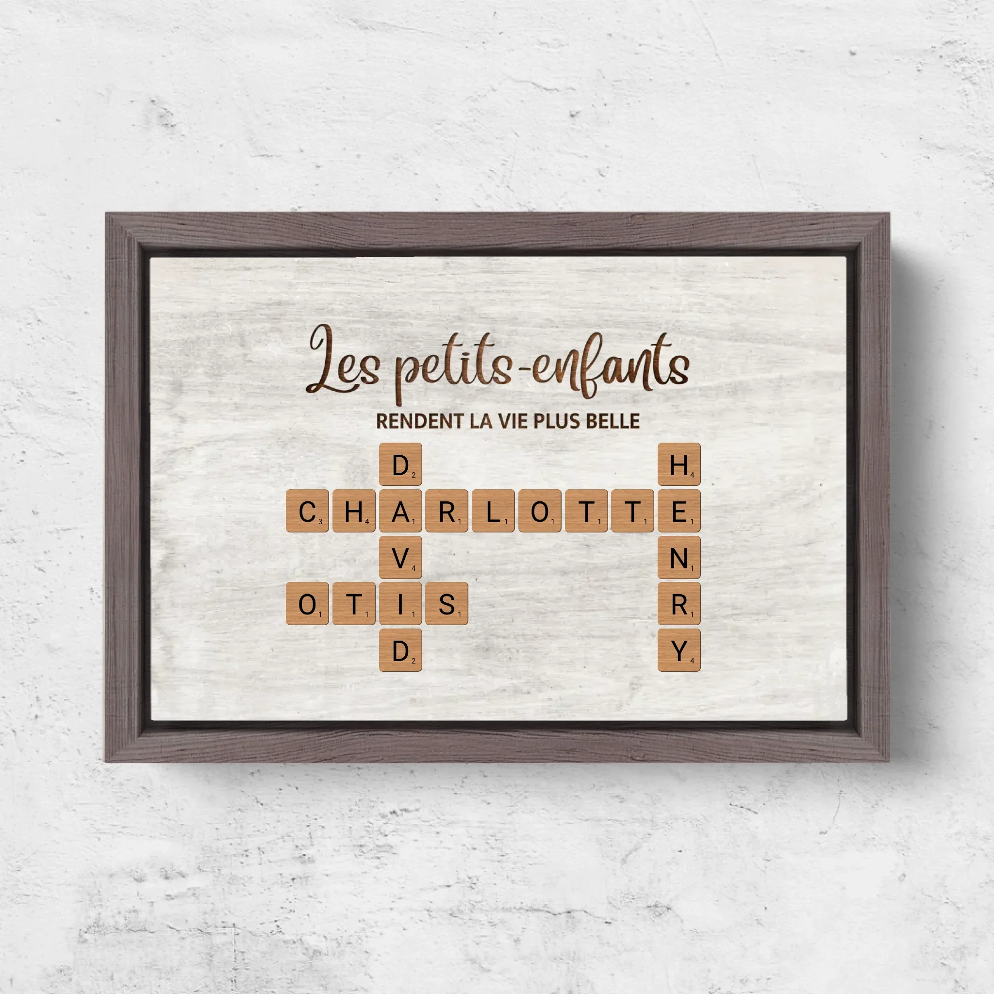 Toile personnalisée “Les petits-enfants rendent la vie plus belle - mots croisés” - Image 6