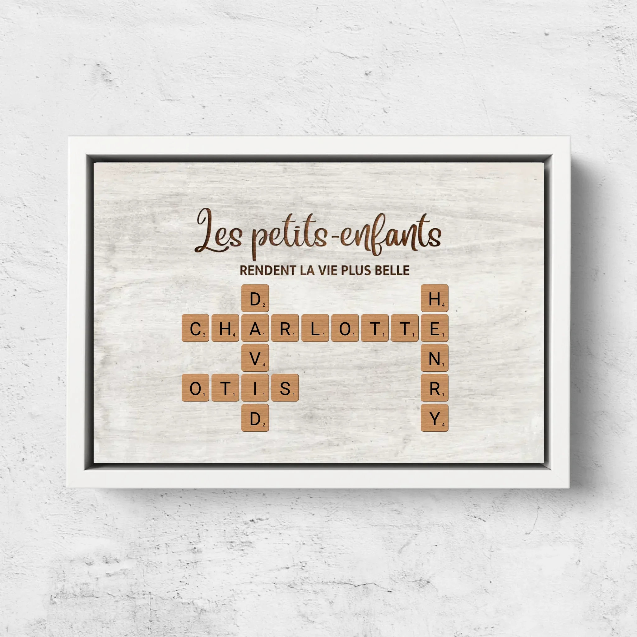 Toile personnalisée “Les petits-enfants rendent la vie plus belle - mots croisés” - Image 7