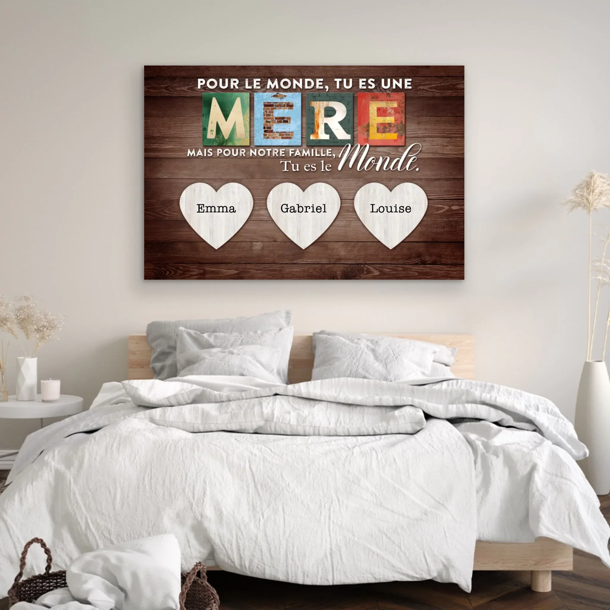 Toile personnalisée “L'importance de maman pour la famille” - Image 4