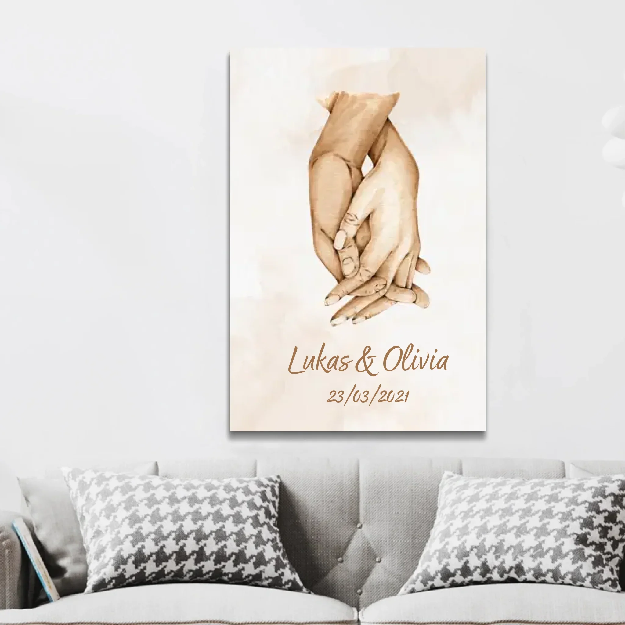 Toile personnalisée “Main dans la main” - Image 2