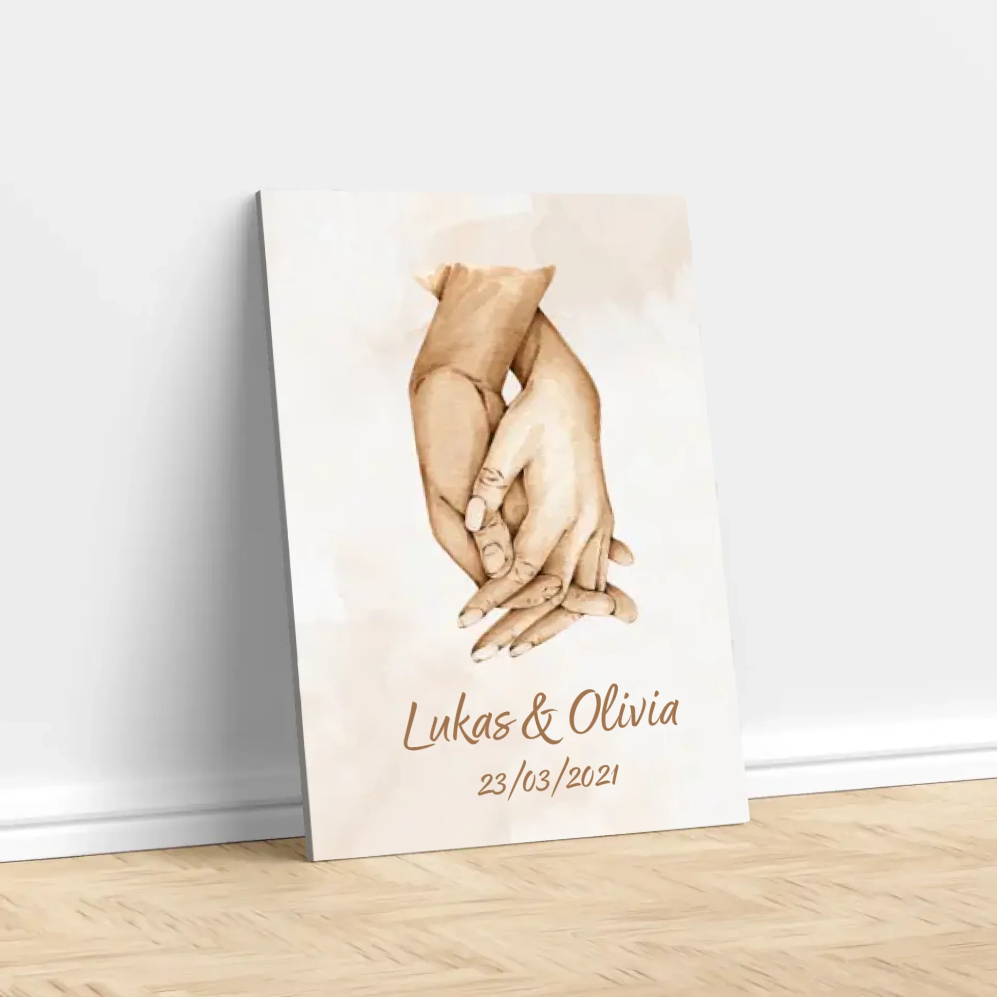 Toile personnalisée “Main dans la main” - Image 3
