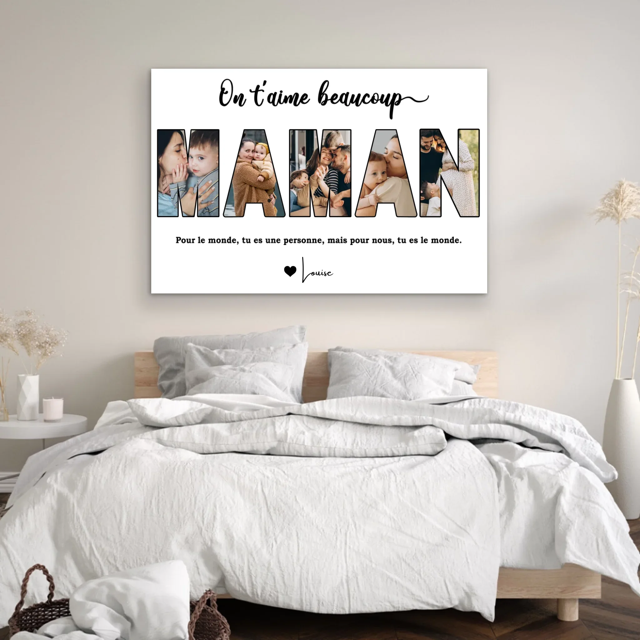 Toile personnalisée “Maman, on t'aime” - Image 4