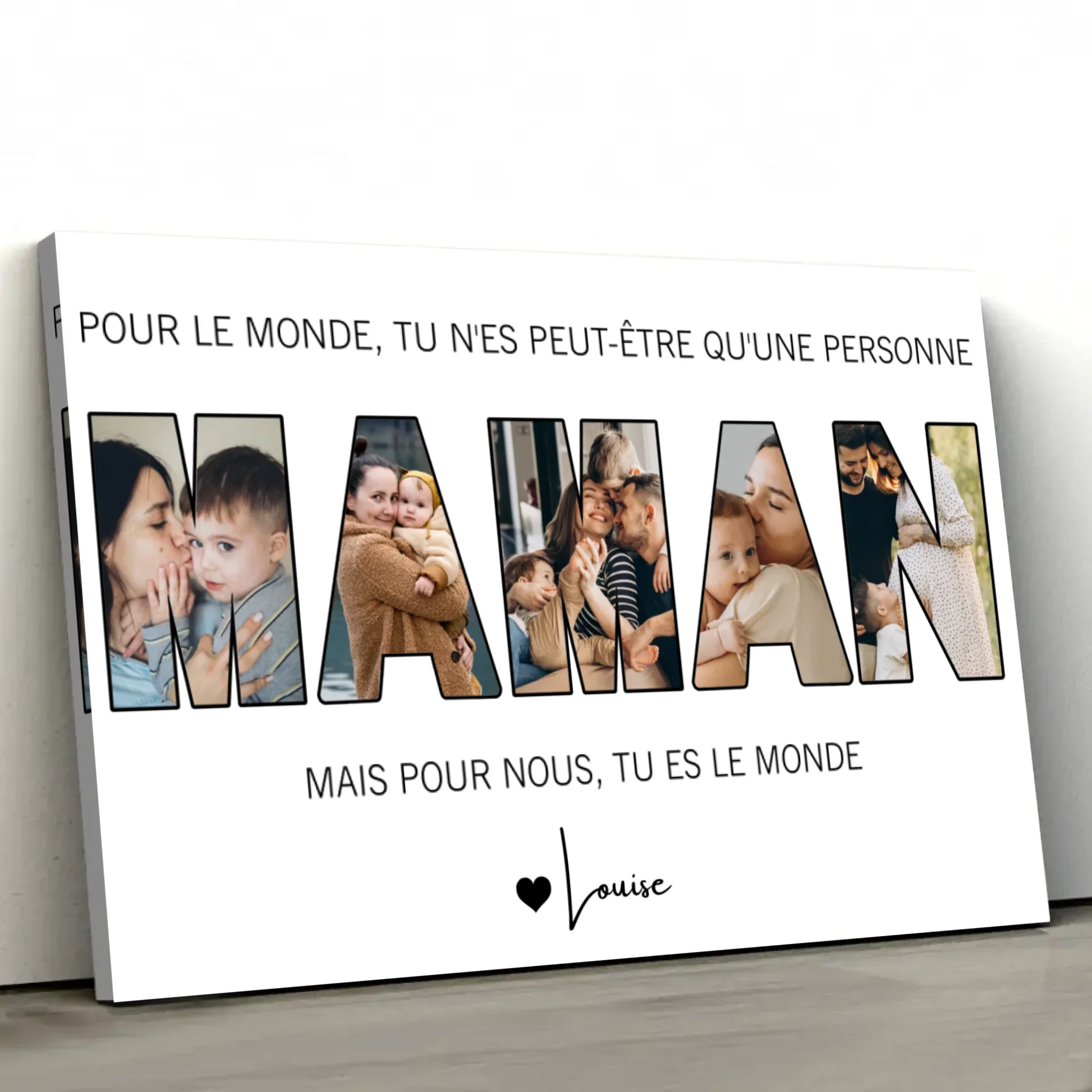 Toile personnalisée “Maman représente le monde pour nous” - Image 2