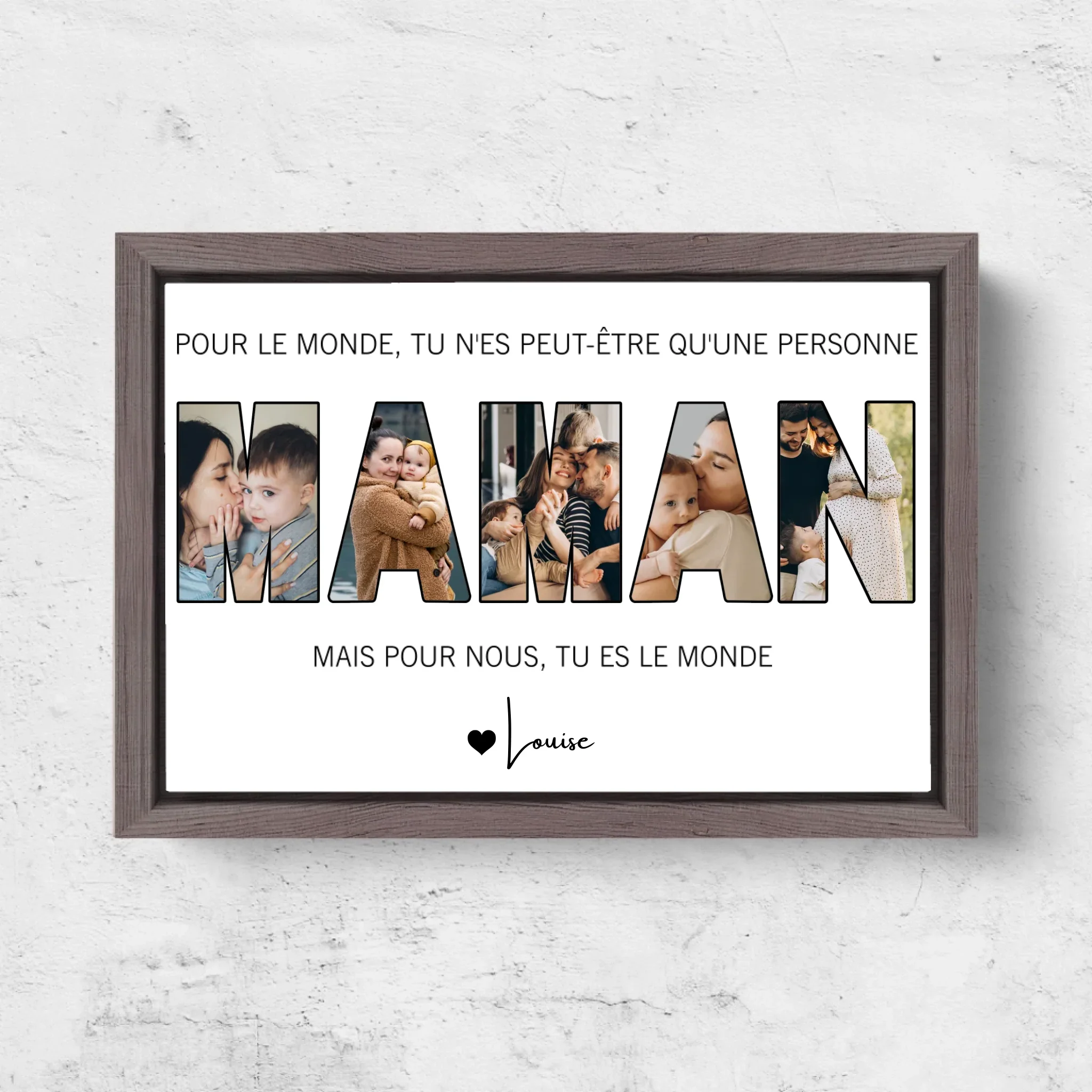 Toile personnalisée “Maman représente le monde pour nous” - Image 6