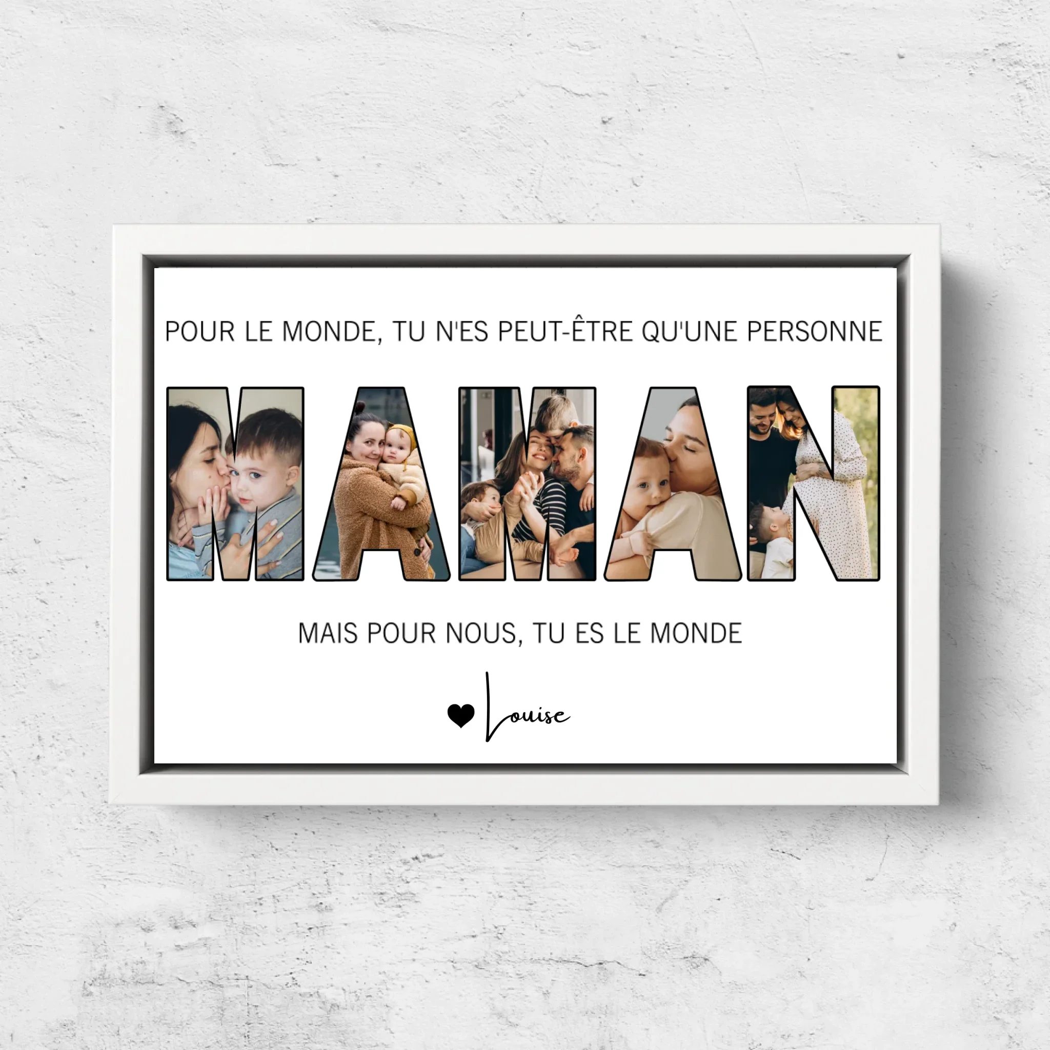 Toile personnalisée “Maman représente le monde pour nous” - Image 7