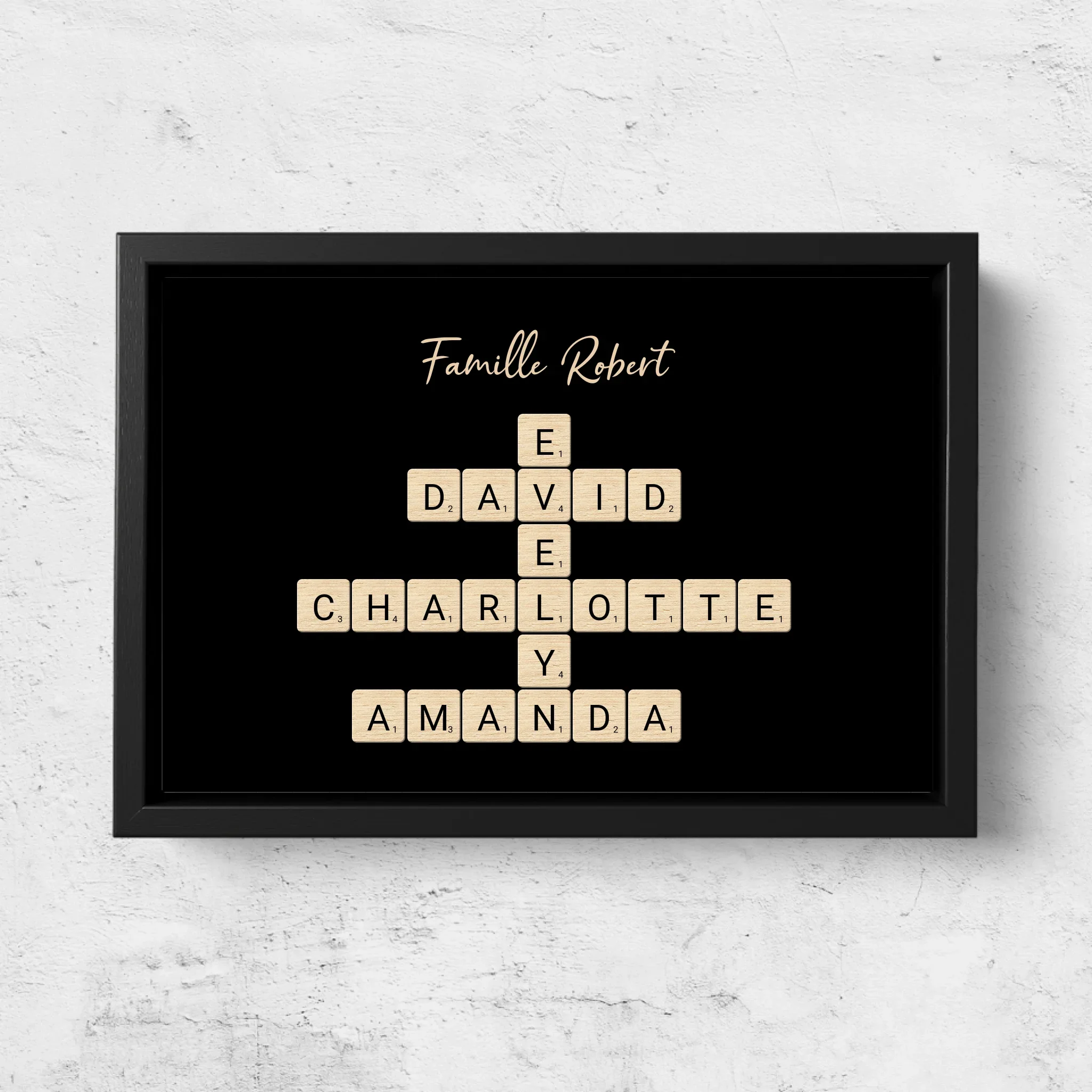 Toile personnalisée “Mots croisés famille - Horizontal” - Image 5