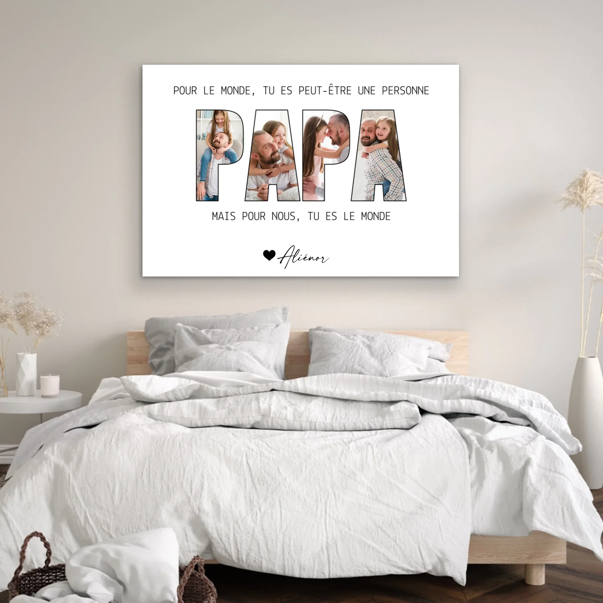 Toile personnalisée "Papa représente le monde pour nous" - Image 3