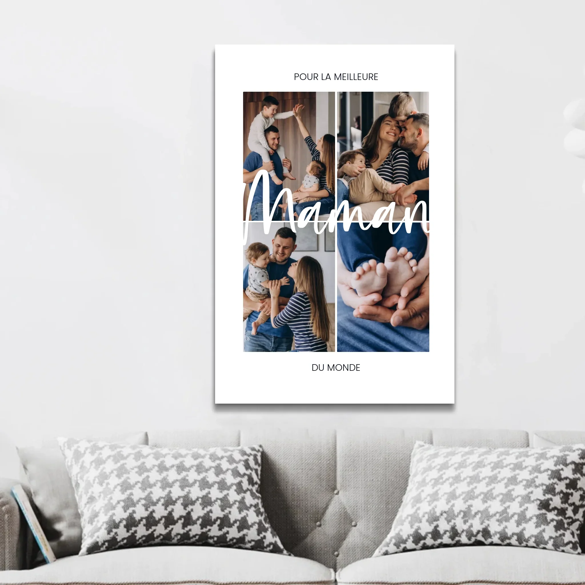 Toile personnalisée “Pour la meilleure maman du monde” - Image 2