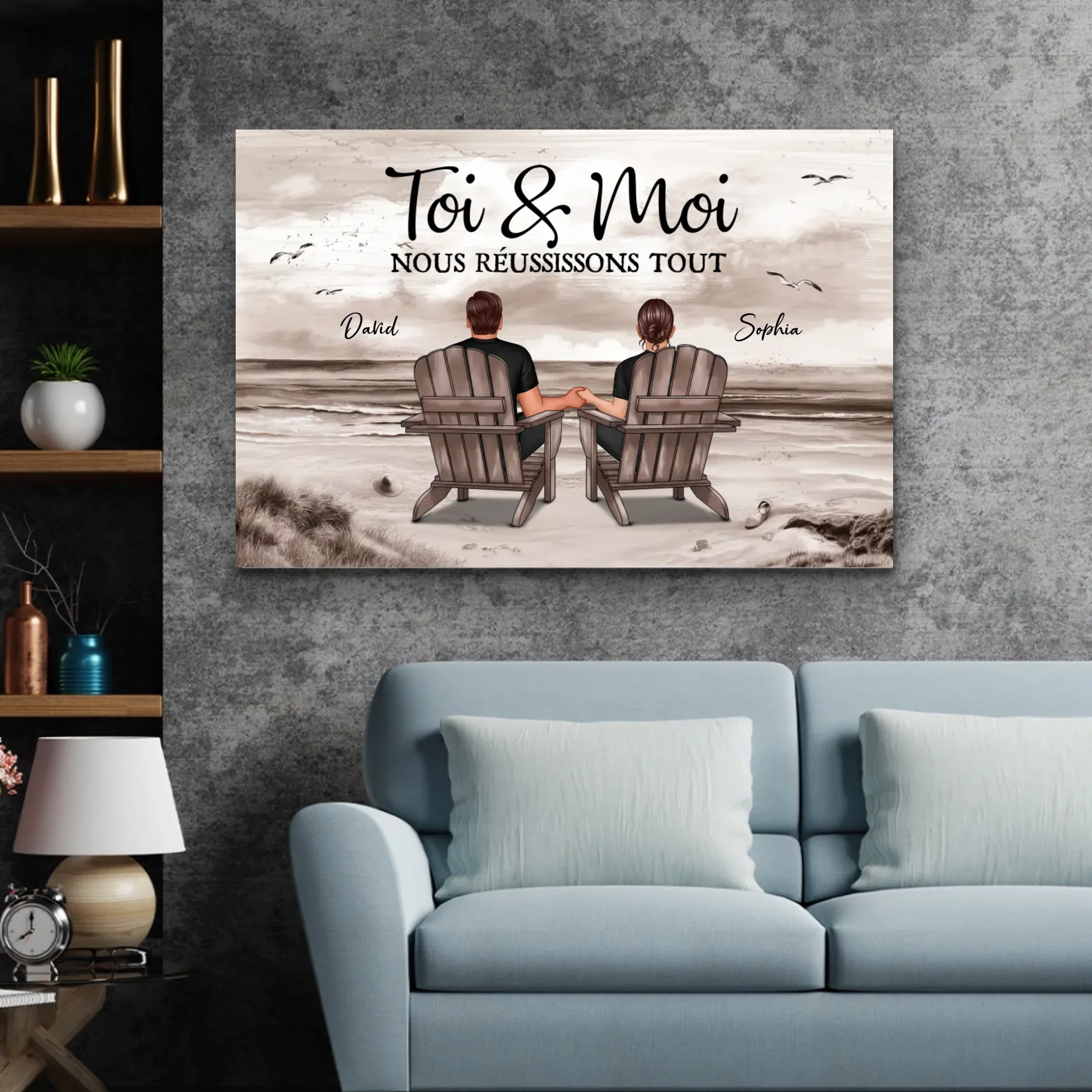 Toile personnalisée “Toi et moi, on peut tout faire” - Image 3