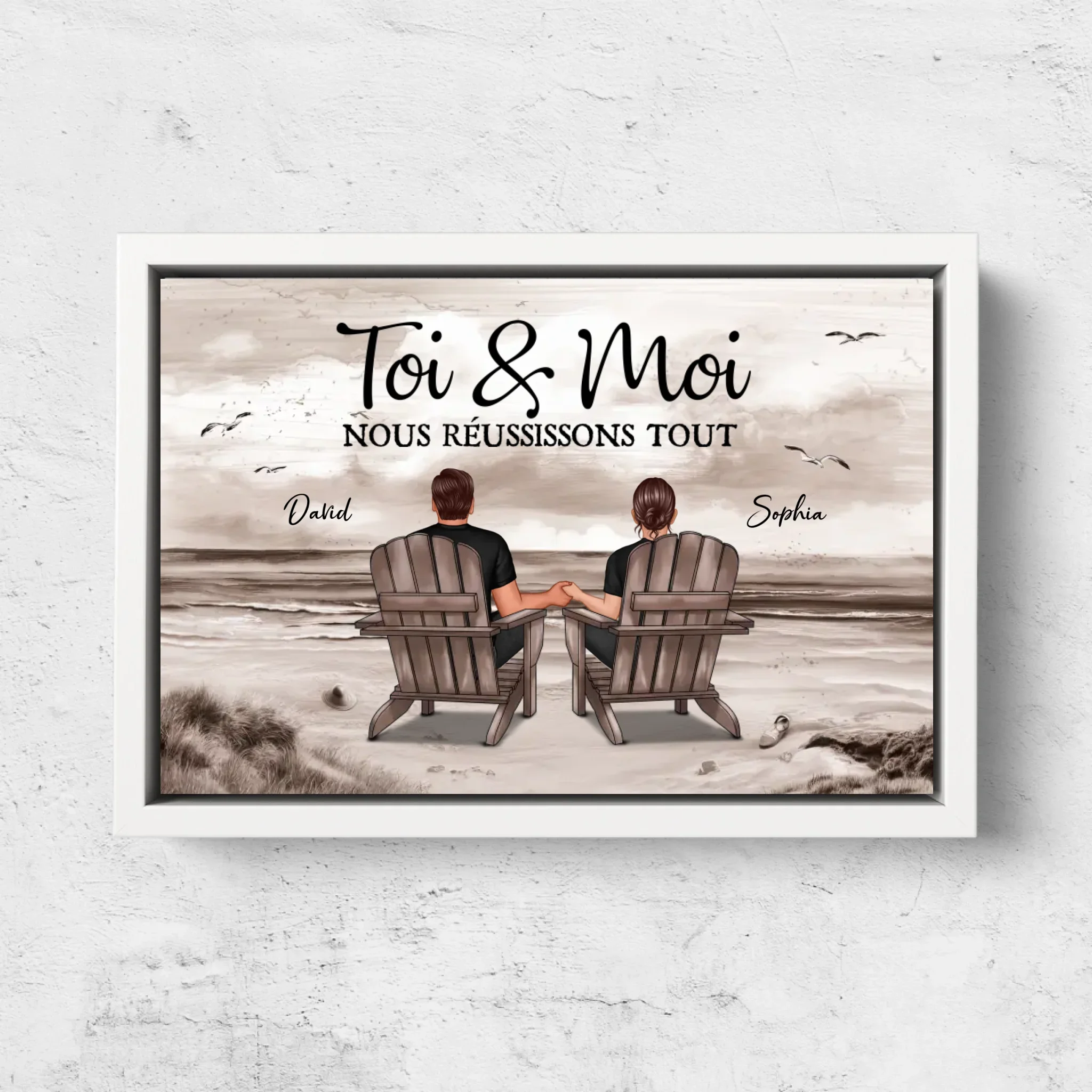 Toile personnalisée “Toi et moi, on peut tout faire” - Image 7